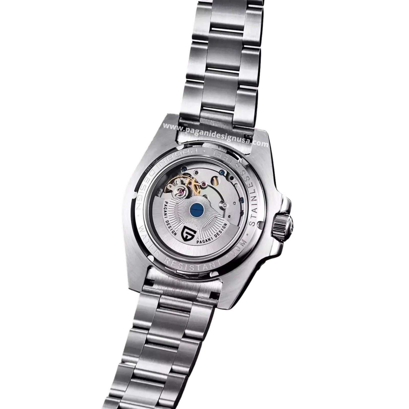 PAGANI DESIGN Automatic GMT Black Dial Stainless Steel Men’s Watch – BRAND NEW
