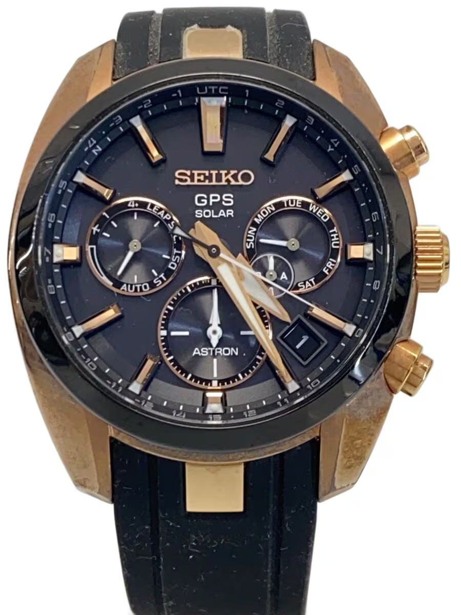 SEIKO Solar Watch Analog Rubber BLK BLK 5X53 0AJ0