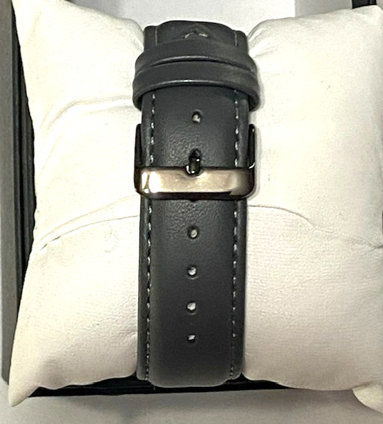 PX Watch Mens Black Band Tyler Leather Large White Face Accessories Reg $100