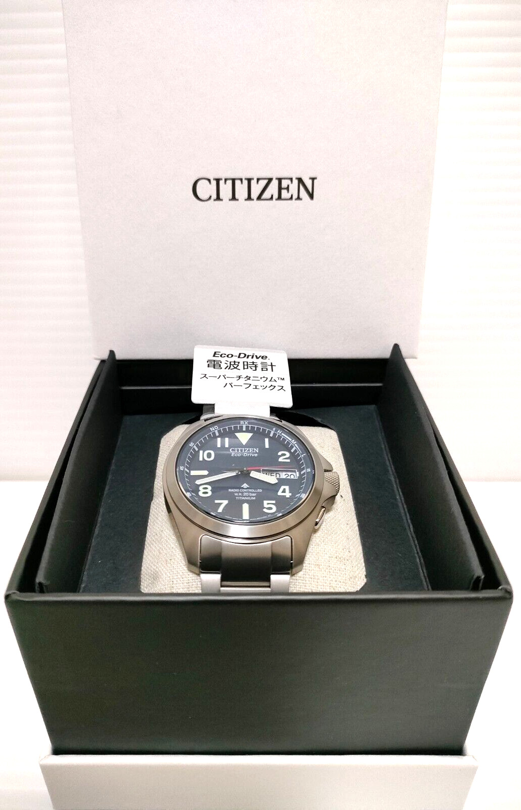 Citizen AT6080-53L Promaster EcoDrive Titanium Solar Men’s Watch Silver Japan