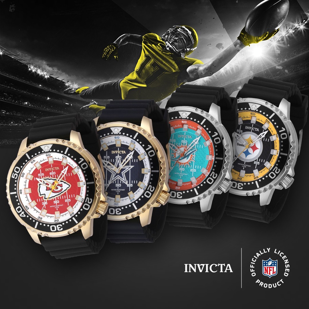 NEW INVICTA 48102 NFL MIAMI DOLPHINS STEEL SILICONE SPORTS WATCH QUARTZ 48MM C