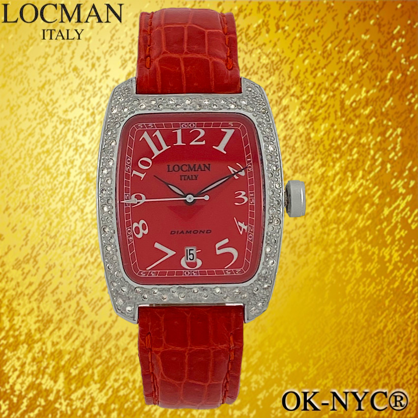 LOCMAN DIAMOND REF 488 Diamonds Bezel Quartz Women’s Watch 32 mm x 43 mm