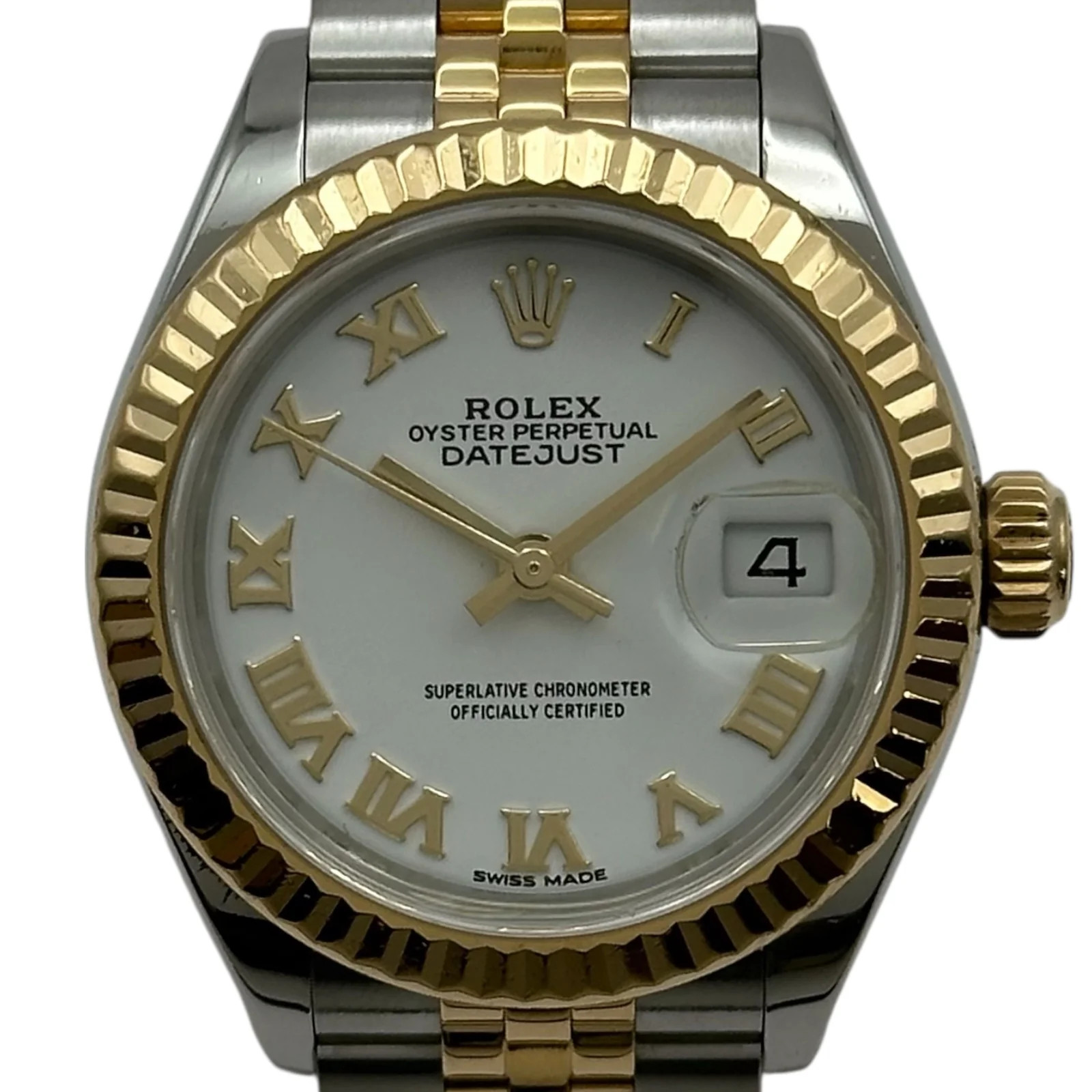 ROLEX Datejust28 279173 28mm Gold White Watch OKW495