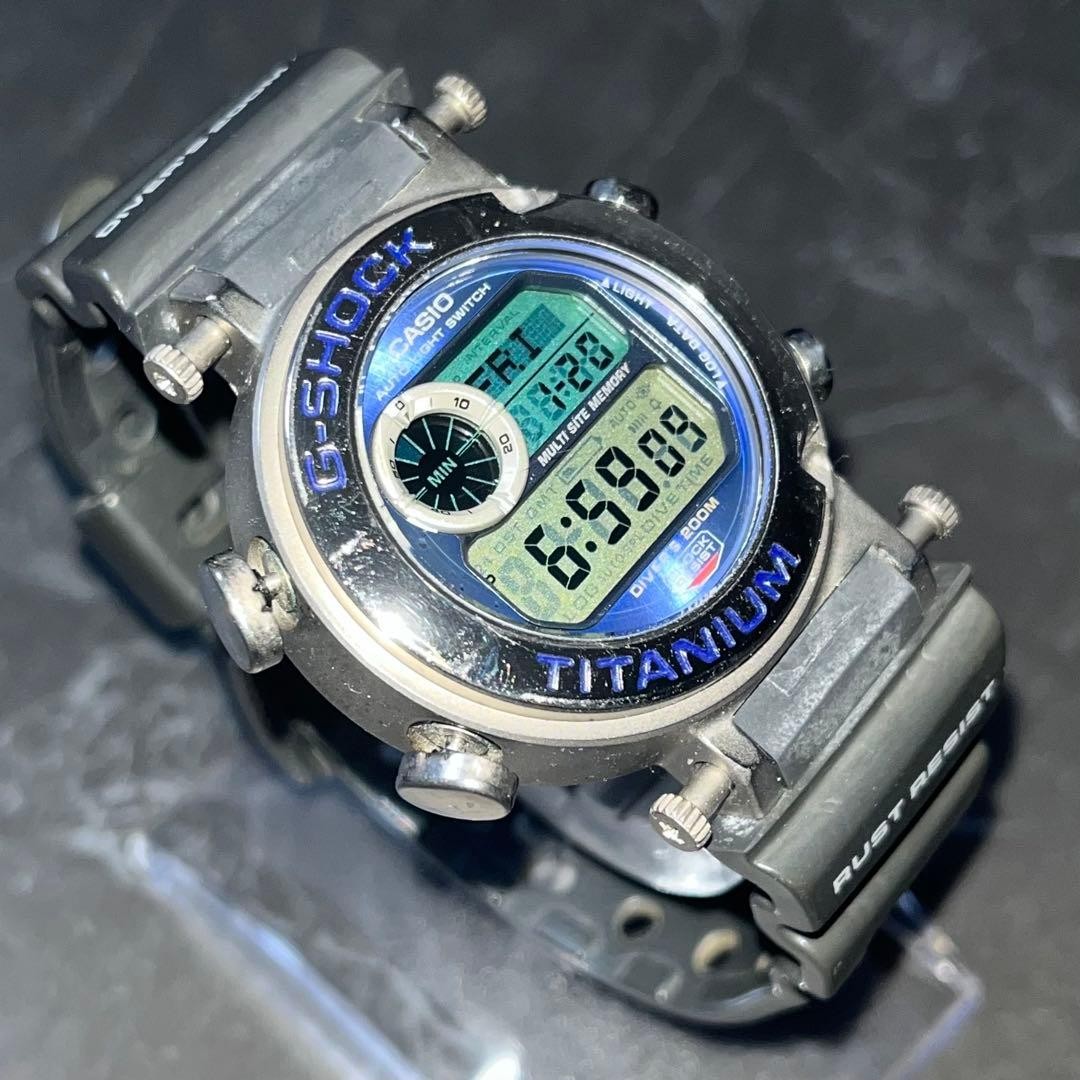 CASIO G-SHOCK DW-9900 FROGMAN Mens Watch Silver Gray No Bezel Japan