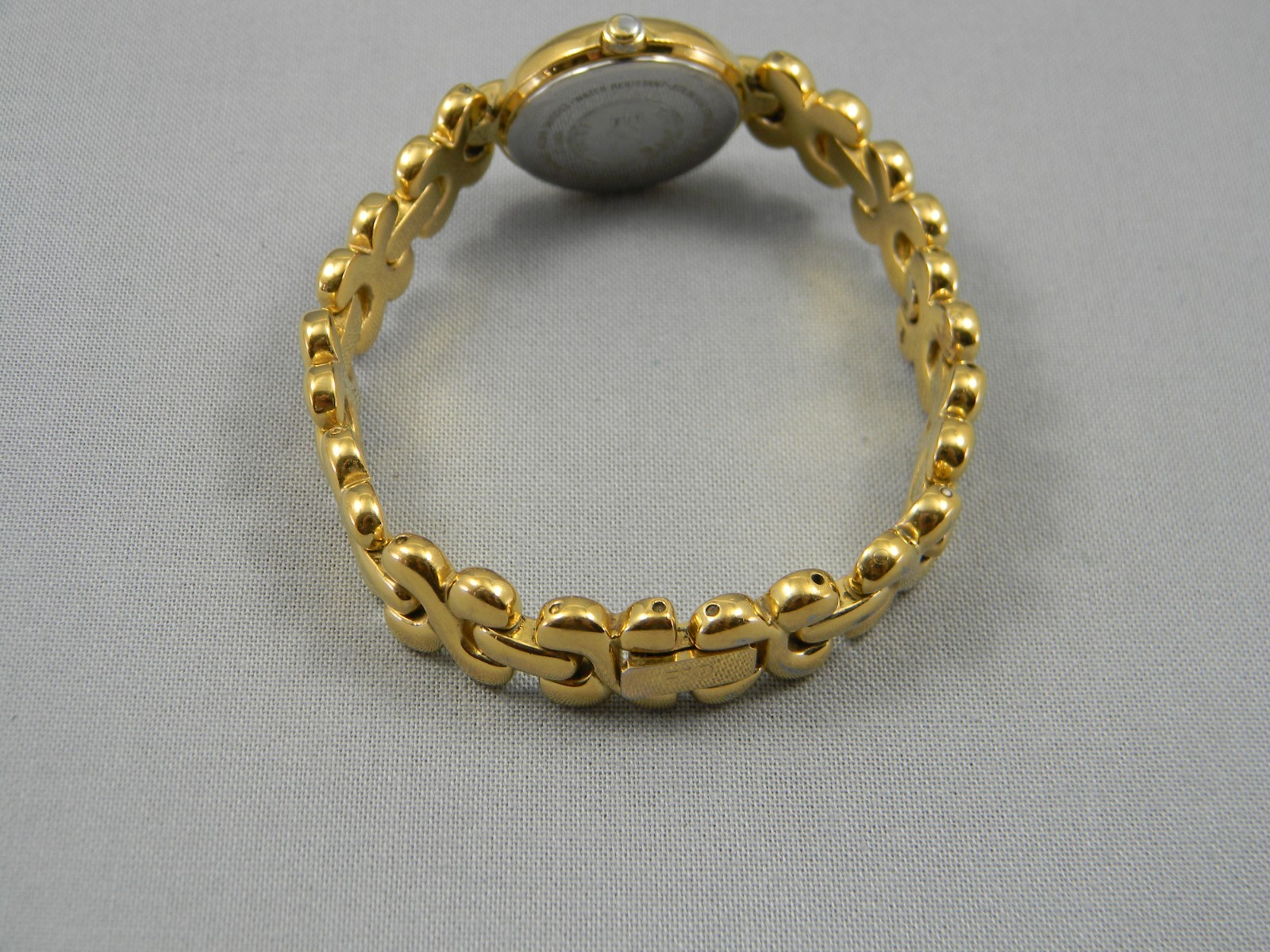 ESQ Swiss Watch Women 4 Jewel 23mm Gold Tone Clasp Band New Battery 6.75″