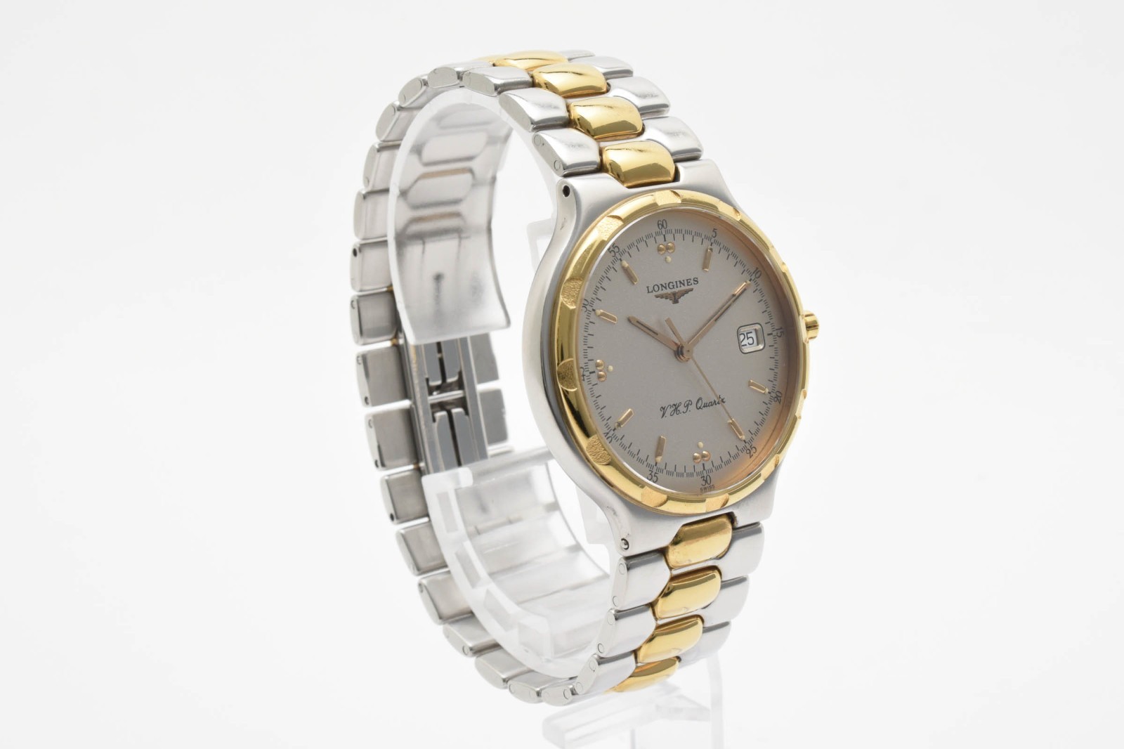 [Near MINT] LONGINES Conquest V.H.P L1.613.3 35mm Gold Date Quartz Men Watch