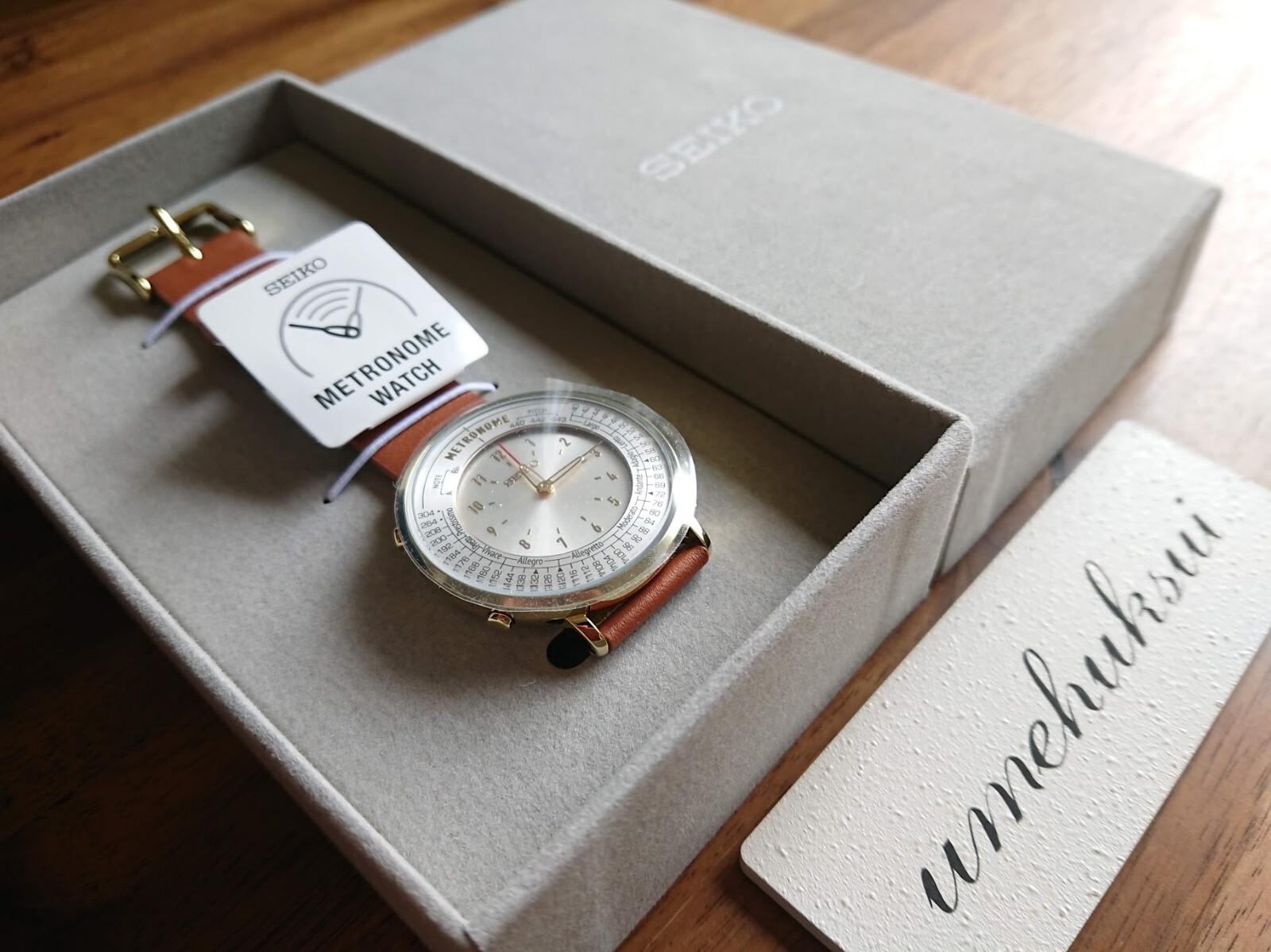 SEIKO Metronome Watch Standard Line Color Camel SMW003A Wristwatch New Japan