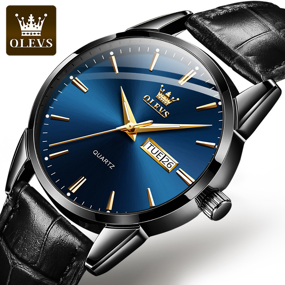 OLEVS New Luxury Men’s Watches Quartz Watch Waterproof Luminous Wristwatches