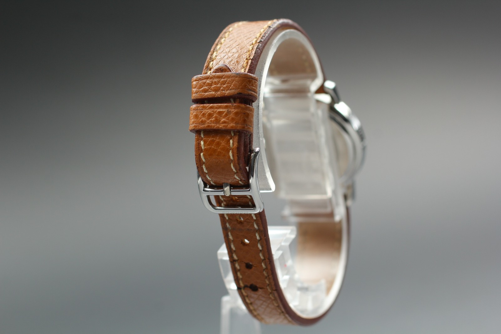 Full Set [MINT] Vintage HERMES Clipper CL4.210 Qz White Dial 24mm Women Watch