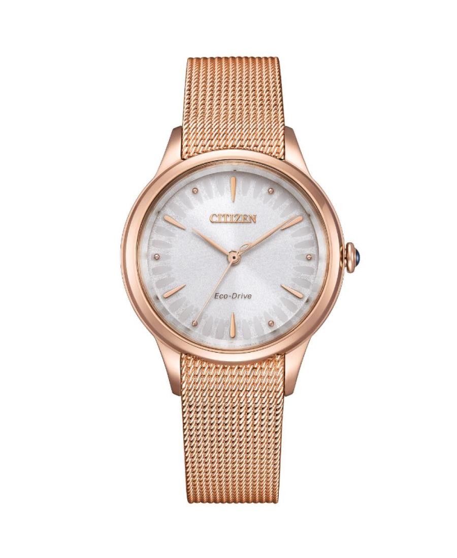 CITIZEN Women Analog Eco-Drive Casual Watch Classic Dress White Dial Waterproof