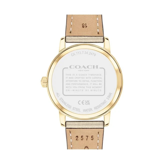 COACH Grand Women’s Watch, 36mm 14504432 Gold