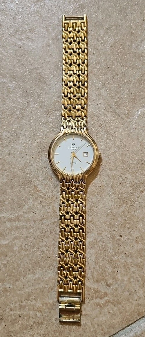 givenchy gold tone watch vintage