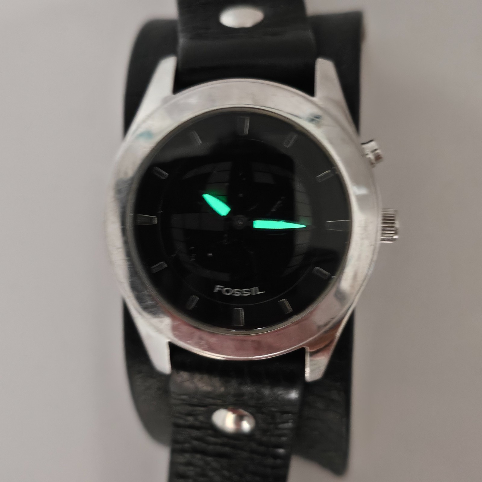 Fossil Big Tic watch mens – fully working, new batteries, with Fossil tin