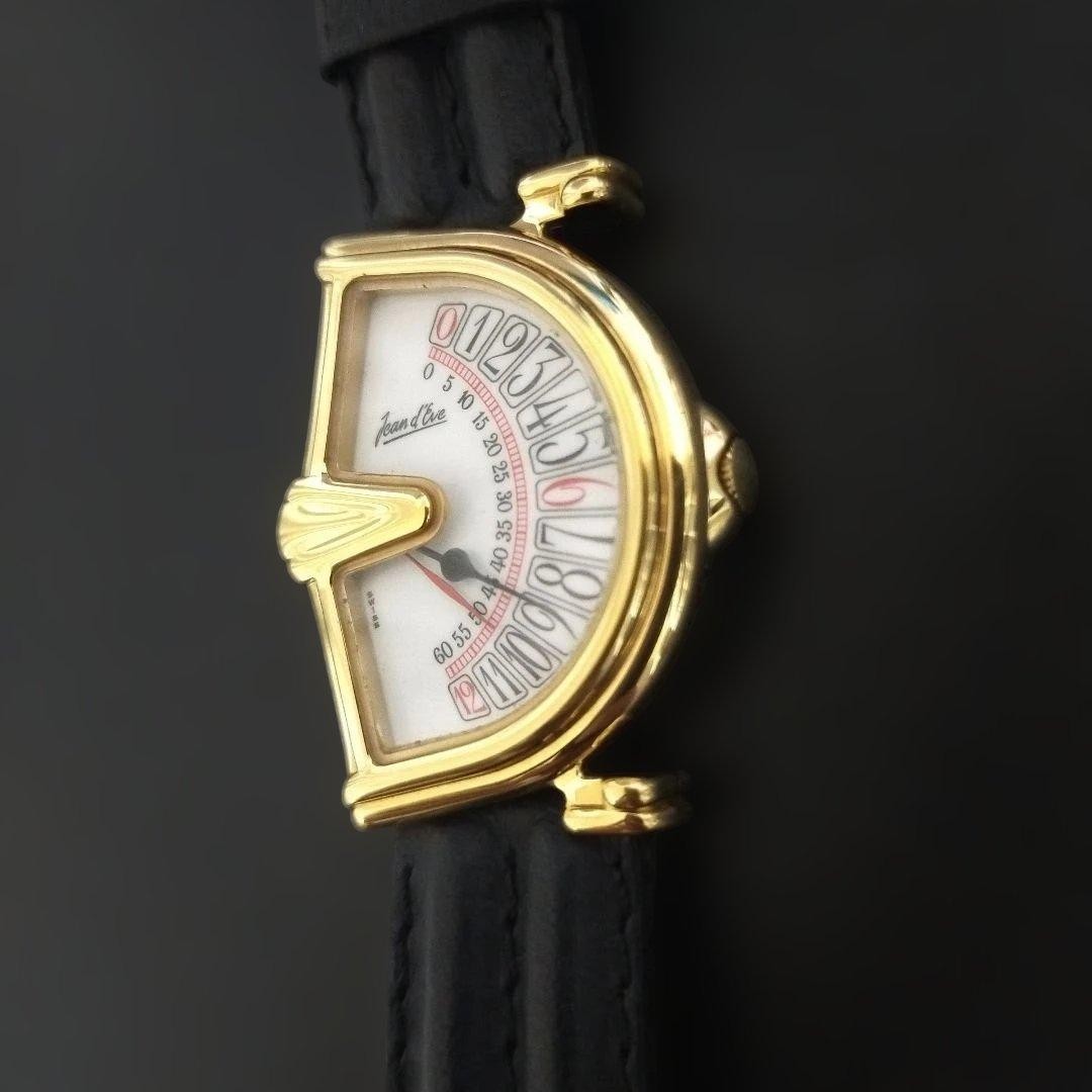 Jean d’Eve Sectora Retrograde Quartz Watch Gold Dial