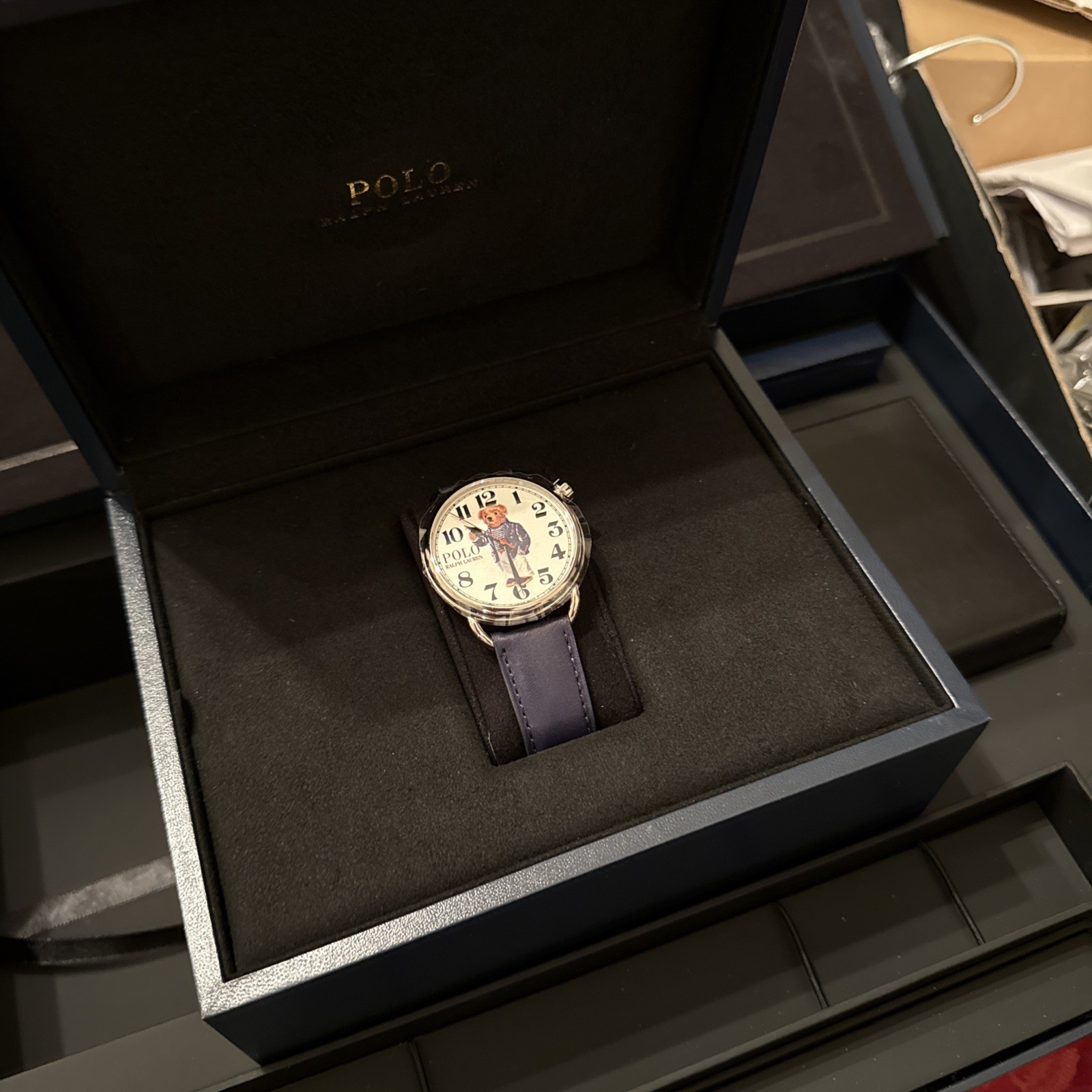 Polo Ralph Lauren Riviera Navy Blue Cocktail Bear Men’s Automatic Watch