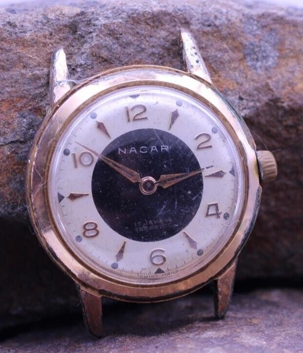 NACAR 17j SWISS MEN’S WRIST WATCH 31mm 16.5mm LUG CAL. H REF. 3119C RUNS (CK)