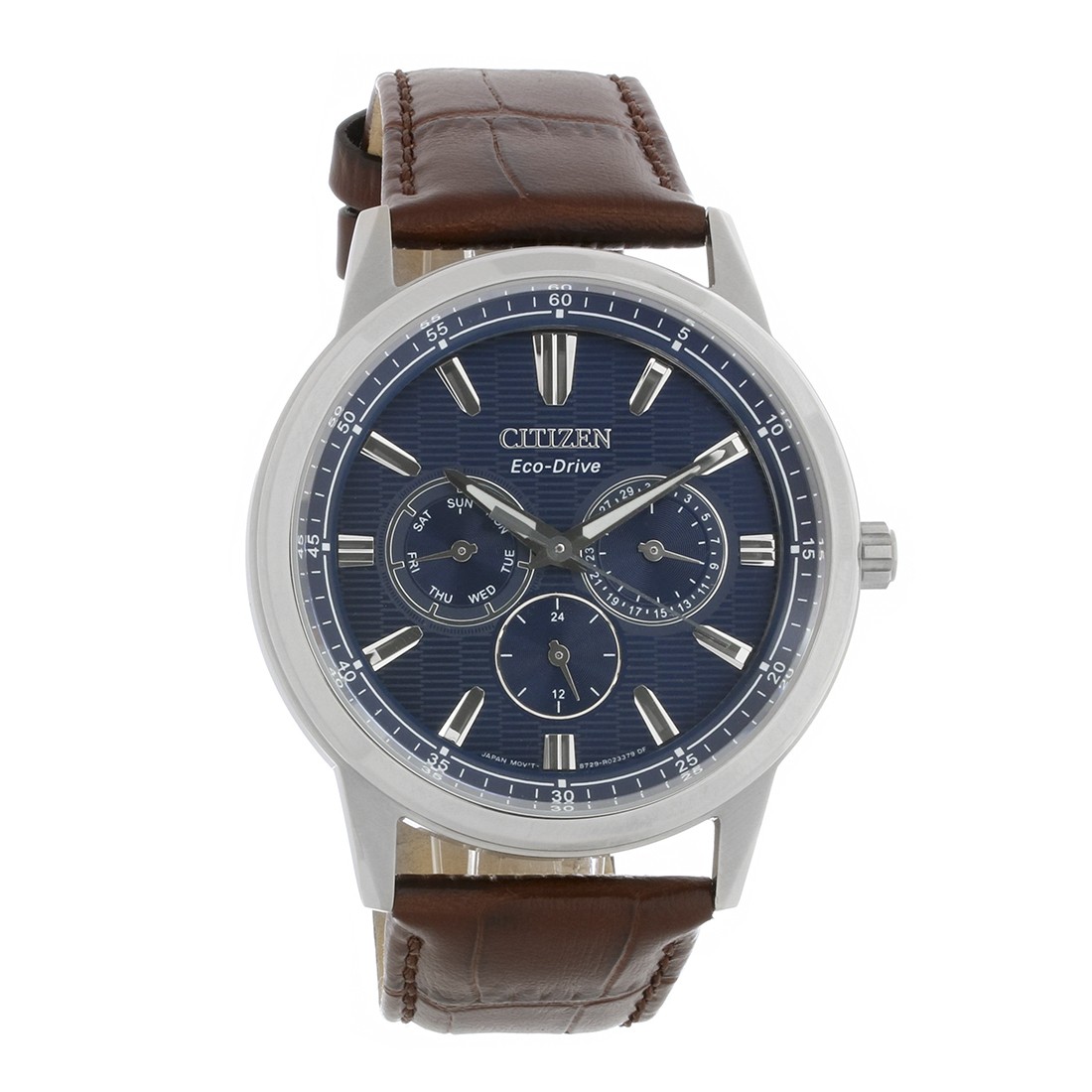 Citizen Eco Drive Men’s Corso Multifunction Brown Strap Watch BU2070-12L