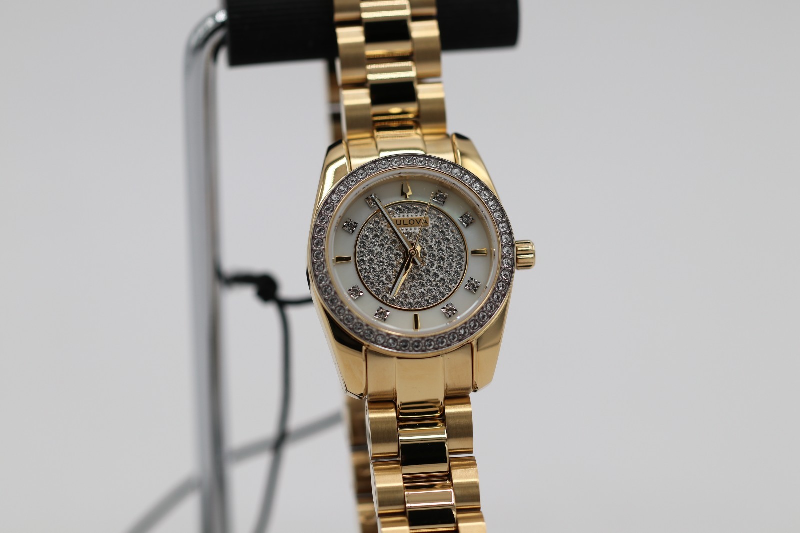 Bulova 98L315 Crystal Pave Gold-Tone Women’s Dress Watch – MSRP $249