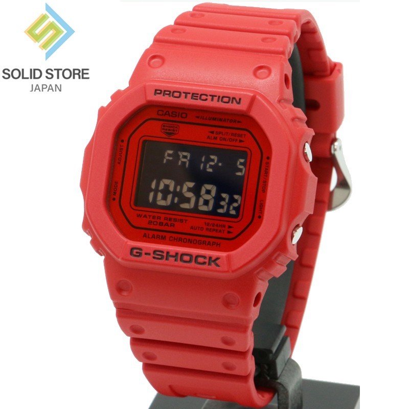 CASIO G-SHOCK DW-5600RRB-4JF Iconic Styles Red Digital Quartz Watch 42.8mm