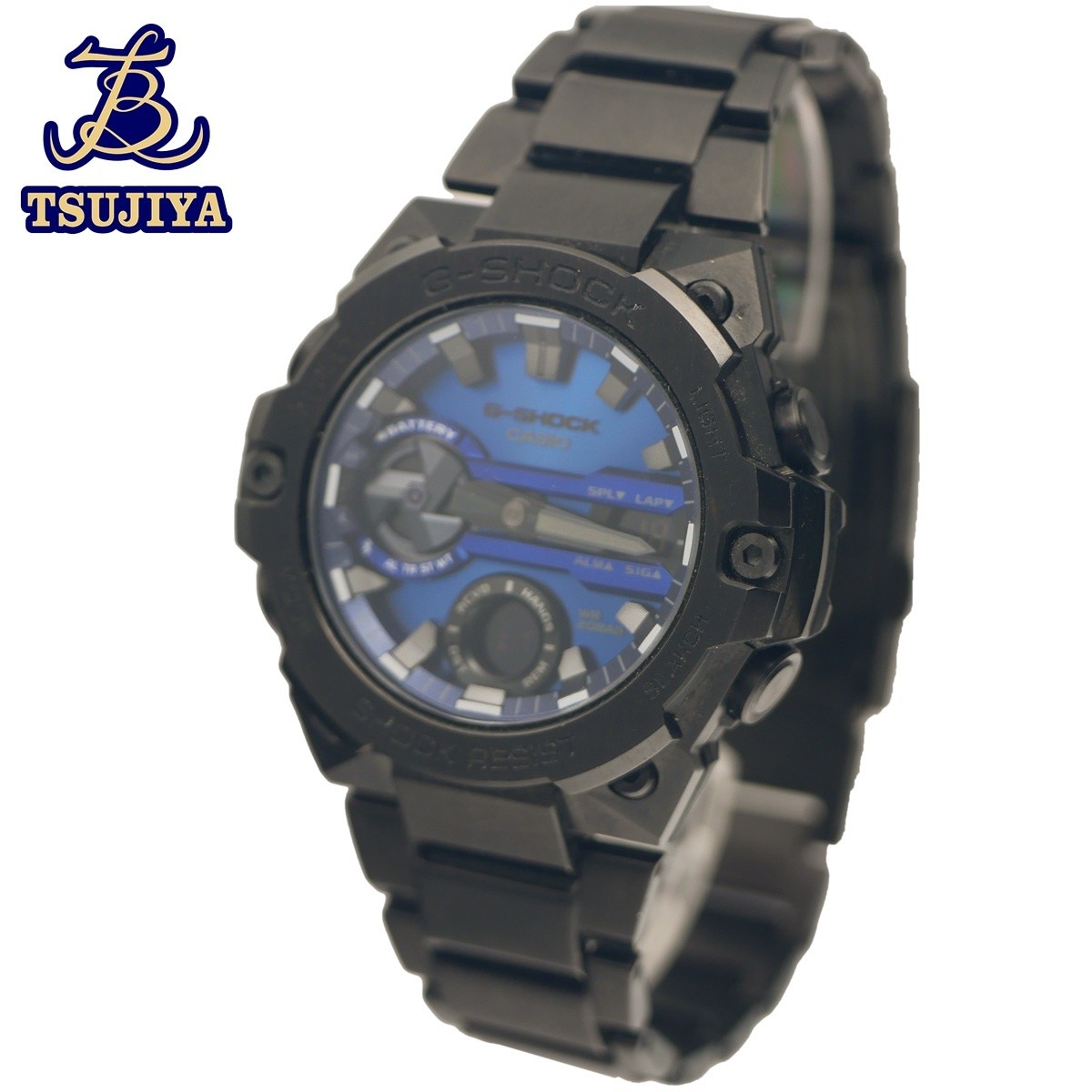 Used A CASIO G SHOCK GST B400 Men s Navy Dial SS shiten W1381 From Japan