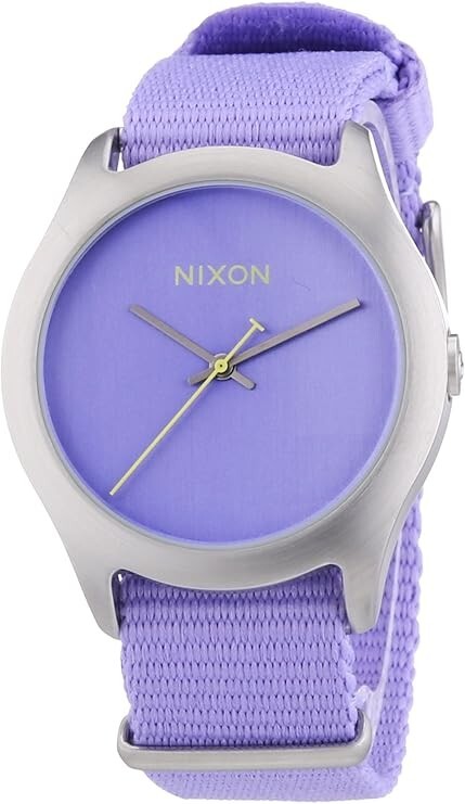 *New Condition* NIXON THE MOD Purple Textile Steel Case Womens Watch A3481366-00