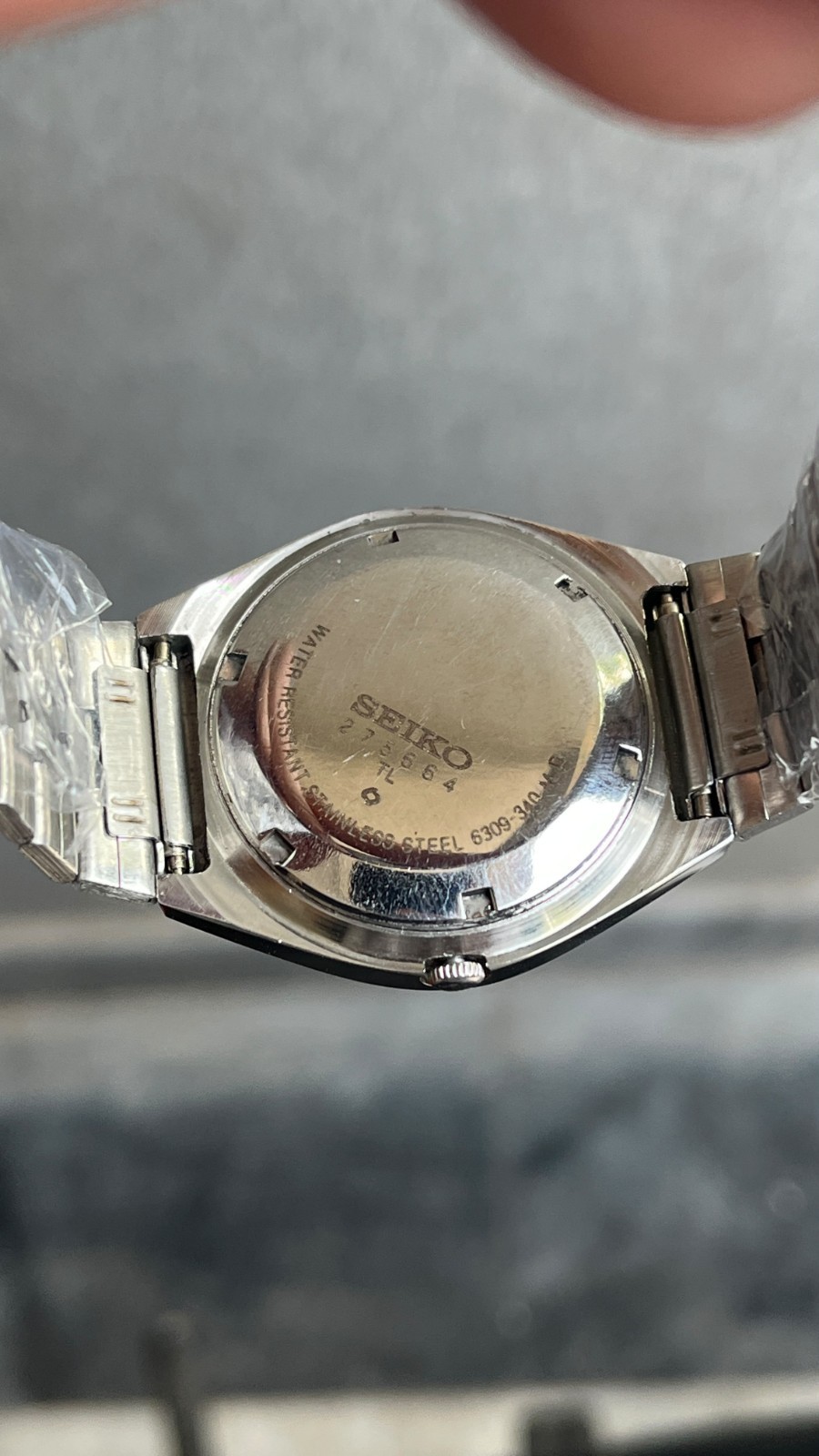 Seiko Automatic Black Textured Dial Vintage Men’s Wrist Watch