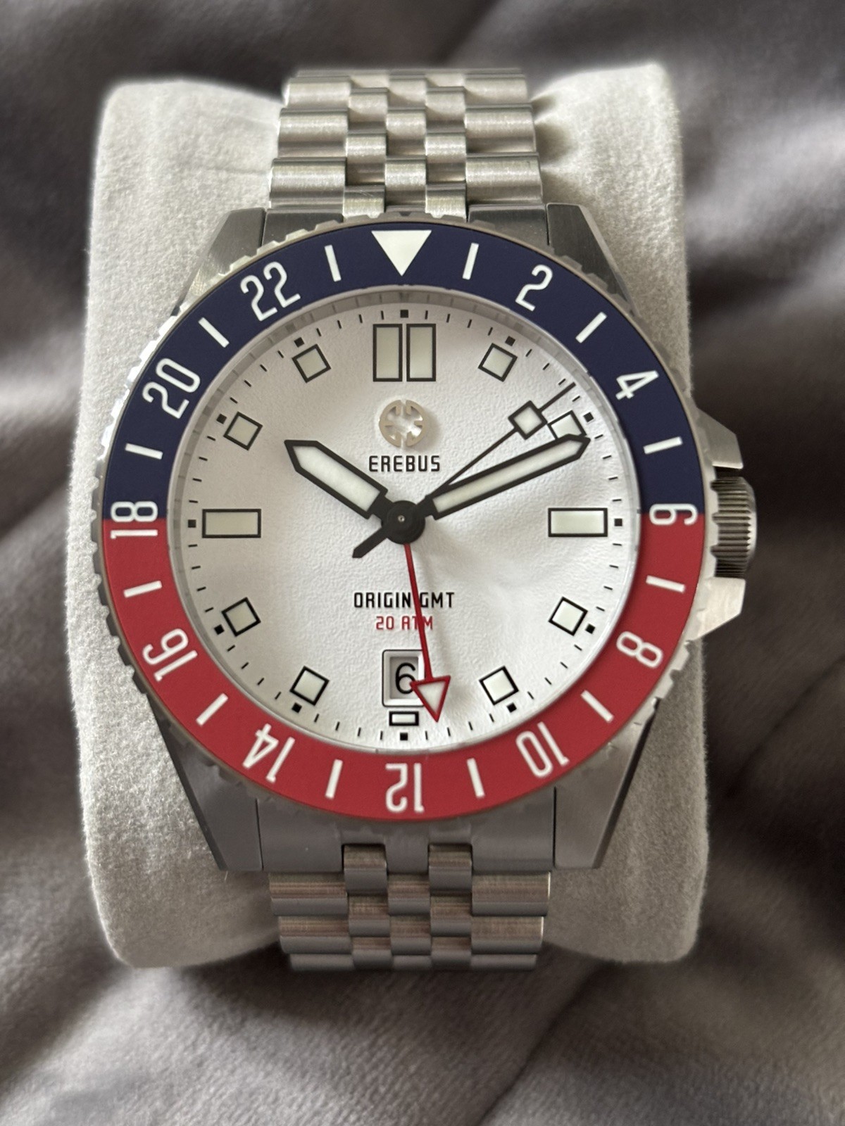 Erebus Origin GMT Premium White Dial Automatic Watch NH34 Movement