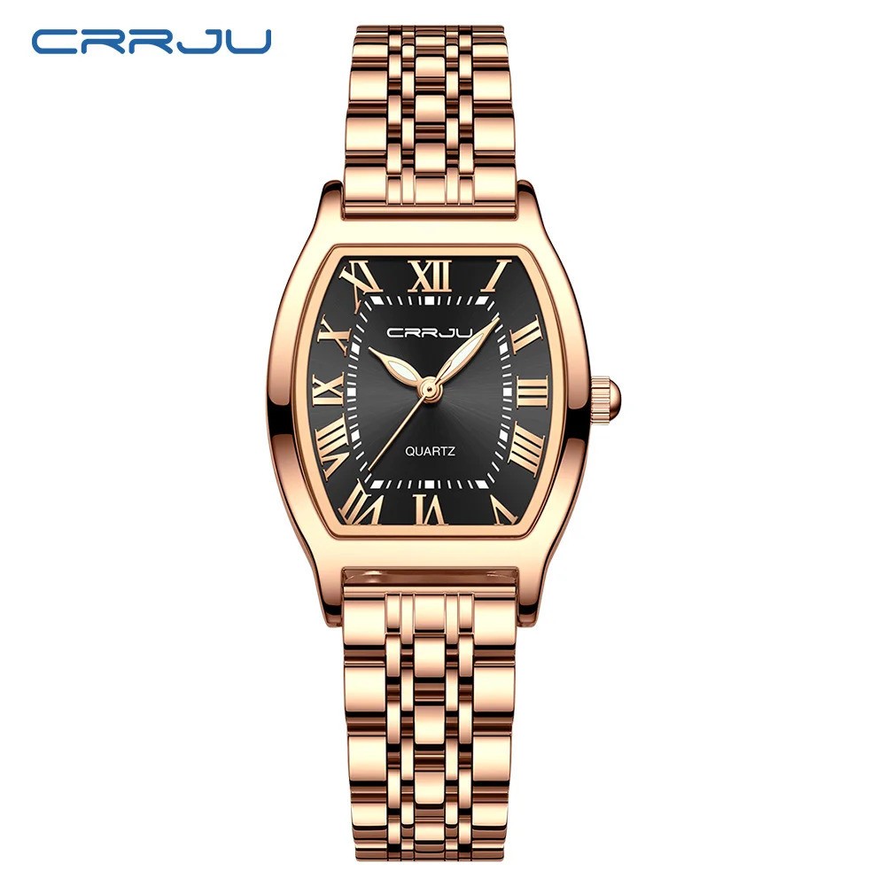 Women’s Square Quartz Watch Stainless Steel Bracelet Waterproof Elegant Dress Wr