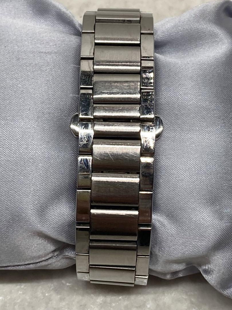 GUCCI Watch 7700L Date Silver Black Dial Quartz Working Ladies No Box Used item