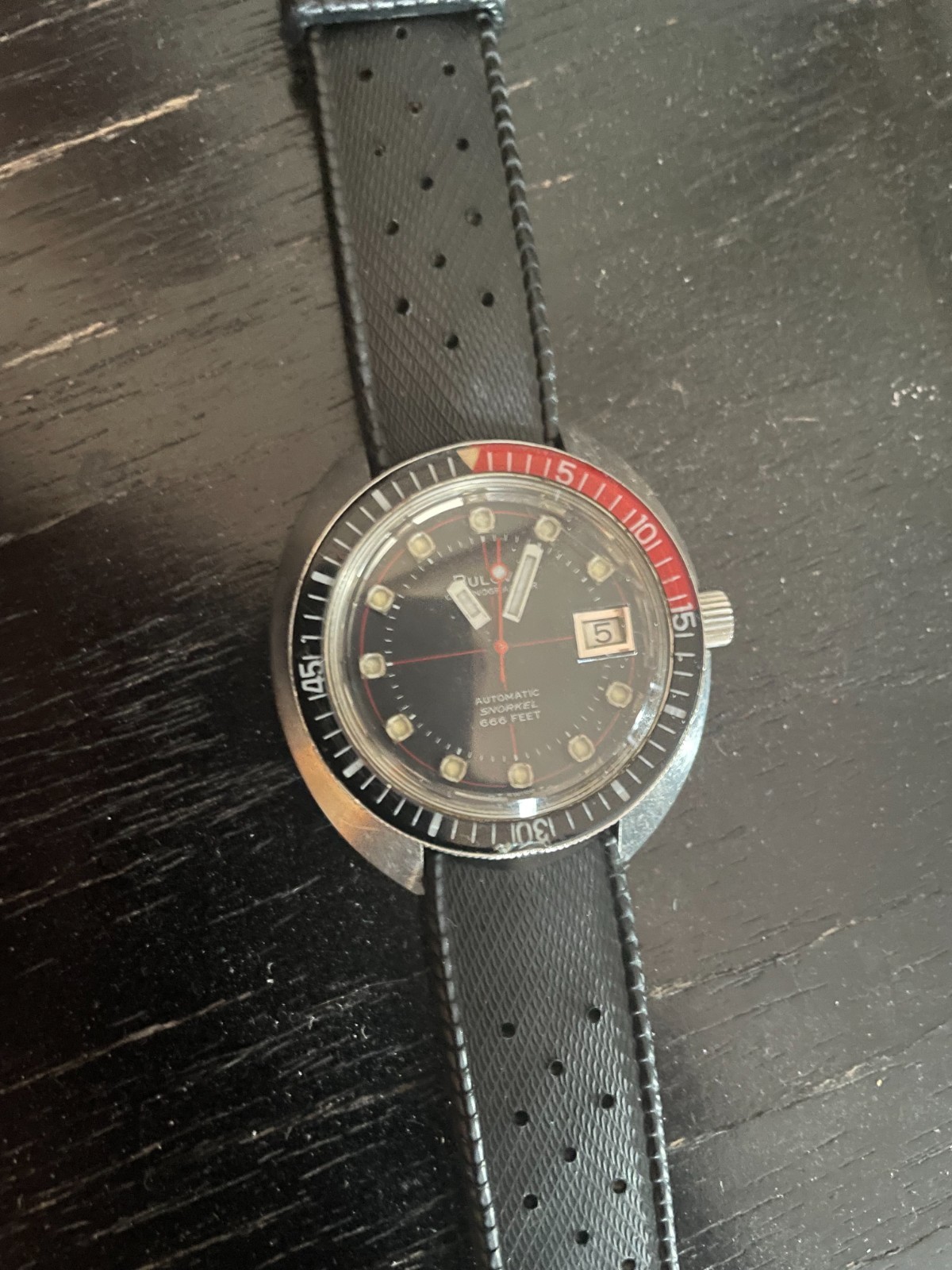 1971 Bulova Snorkel Oceanographer Devil Diver 666 Ft. w/Original Bracelet