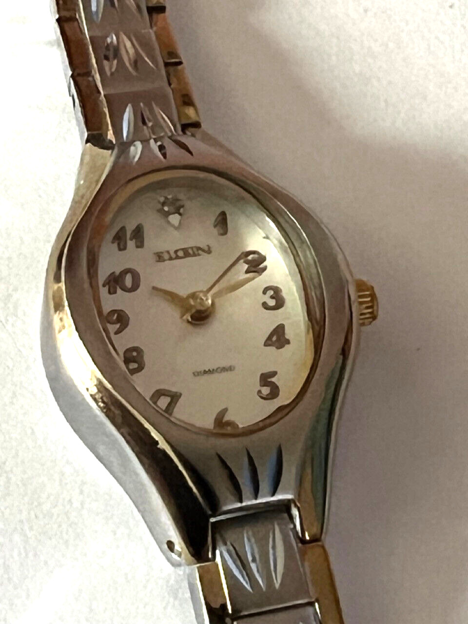 Elgin Diamond Watch EG8076 358 Womens Used and Working