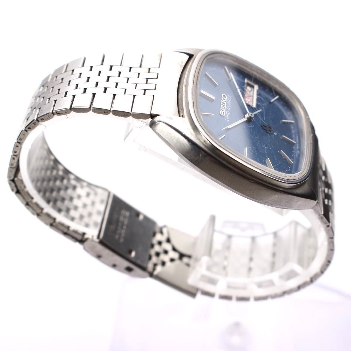 SEIKO Lord Quartz 7853-5030 Day Date Blue Dial Vintage Men’s Watch Japan