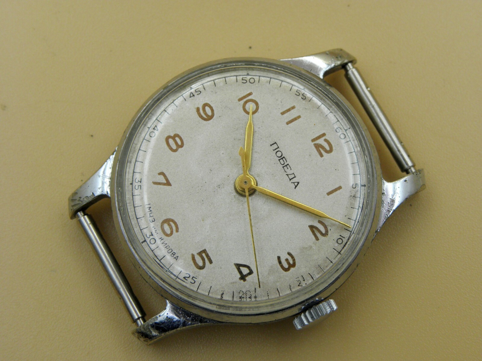 RARE POBEDA 4Q-1955 CENTRAL SECOND KIROVSKIE WATCH 1MCHZ SOVIET RUSSIAN