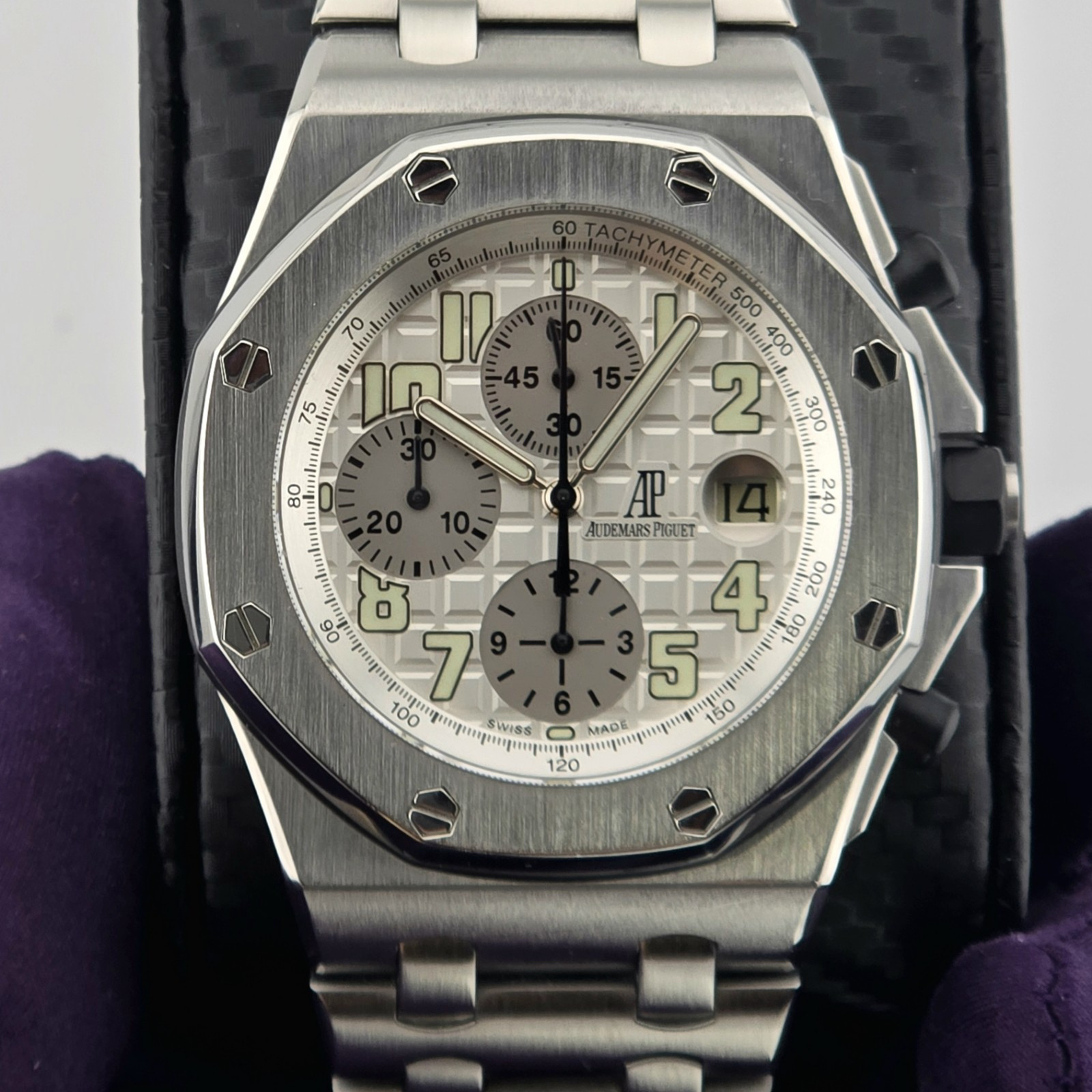 Audemars Piguet Royal Oak Offshore White Themes Stainless Steel 26020ST B&P 42mm