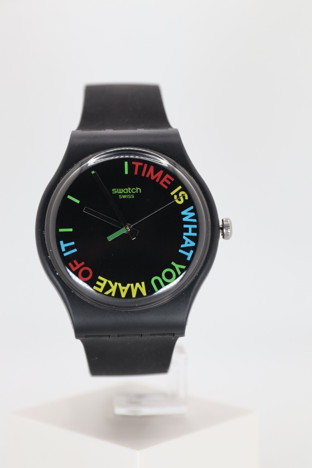 Swiss Swatch New Gent FREETID Quartz Black Dial Unisex Watch SO29B103 41MM