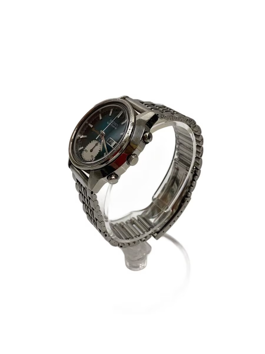 SEIKO Automatic Watch Analog Stainless BLU SLV SS 6139 8050