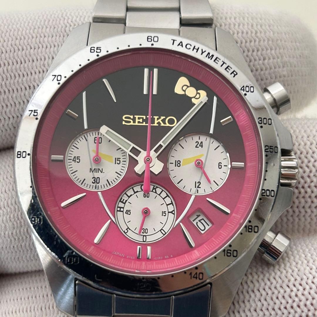 Seiko Hello Kitty 500 Series Shinkansen Chronograph Wristwatch Made in Japan