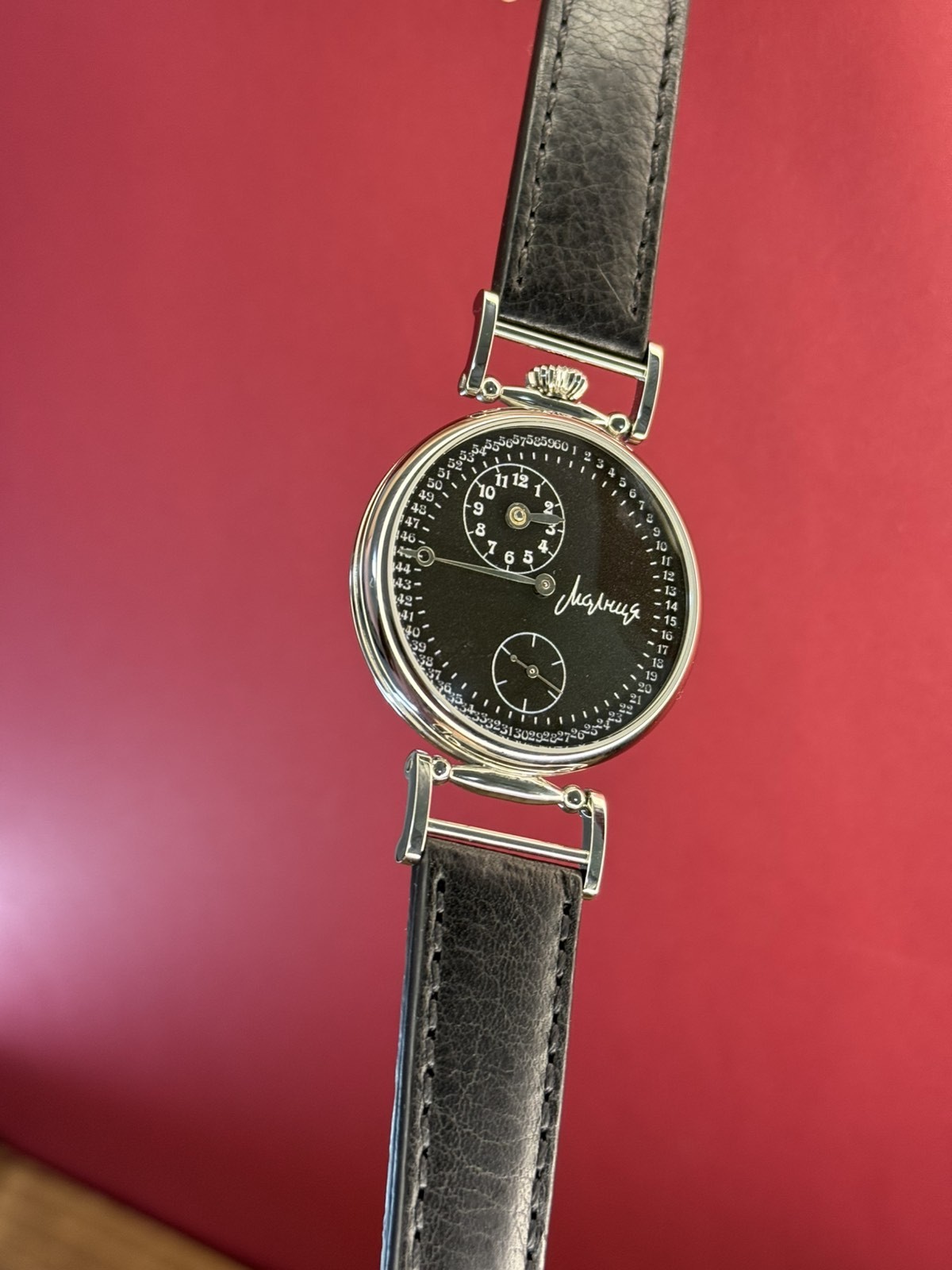 Vintage Molniya Watch Regulator Mechanical Wrist Russian Men USSR Molnja Rare 60
