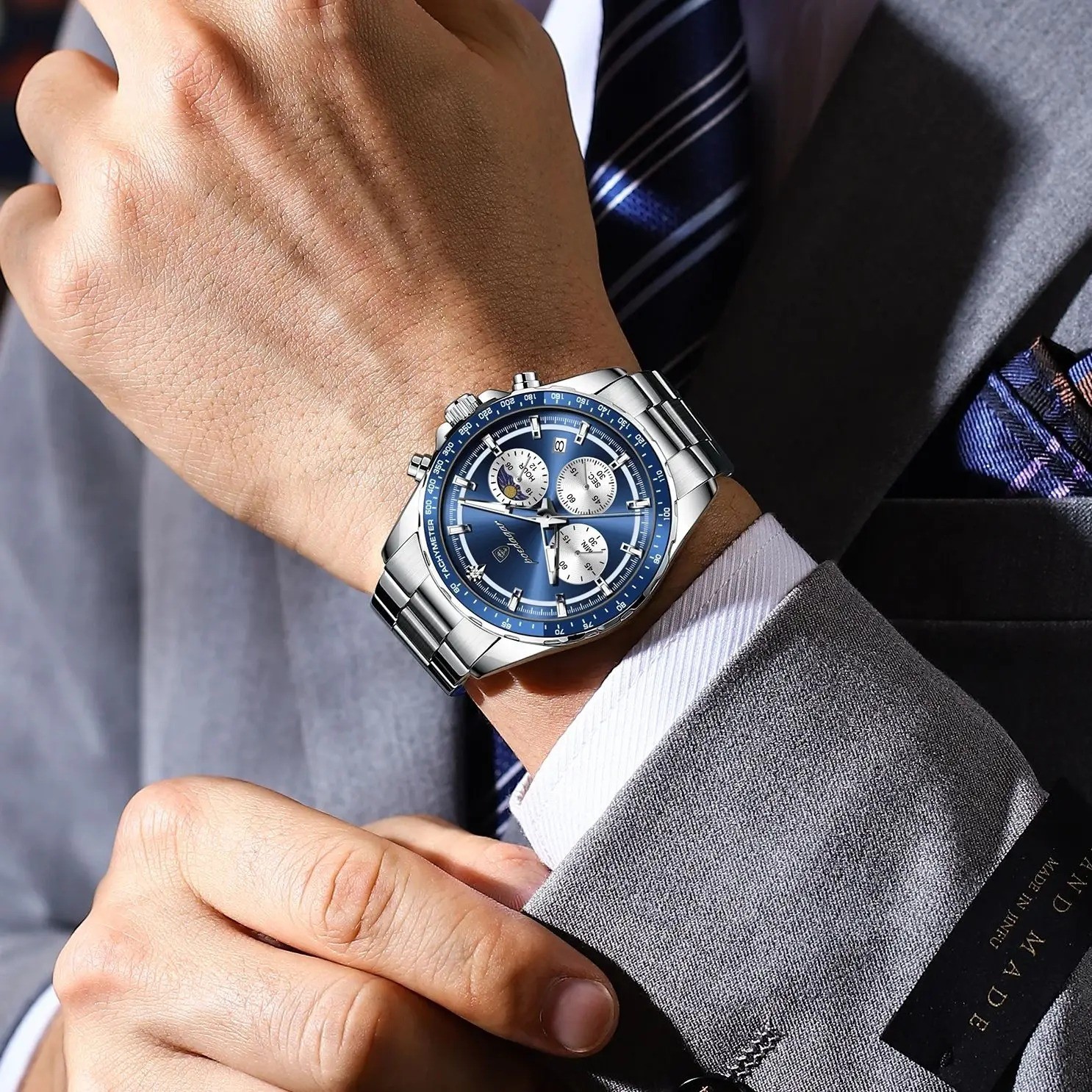 Quality Date Chronograph Light Waterproof Men’s Sport Watch.
