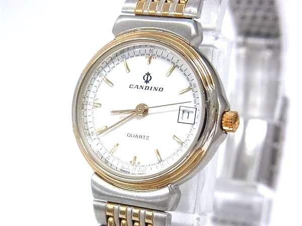 [A1R] Candino Two Tone Gold Silver Dial Stainless Steel Quartz Ladies [g8v]