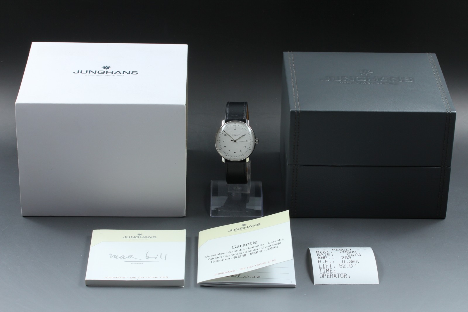Junghans Max Bill 027/3500.04 White Dial Automatic Watch[ Box and Band Damaged ]