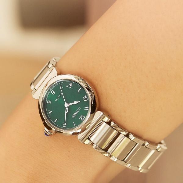 Citizen L EM1130-83X ROUND Collection Elegant Green Dial Eco-Drive Watch Women