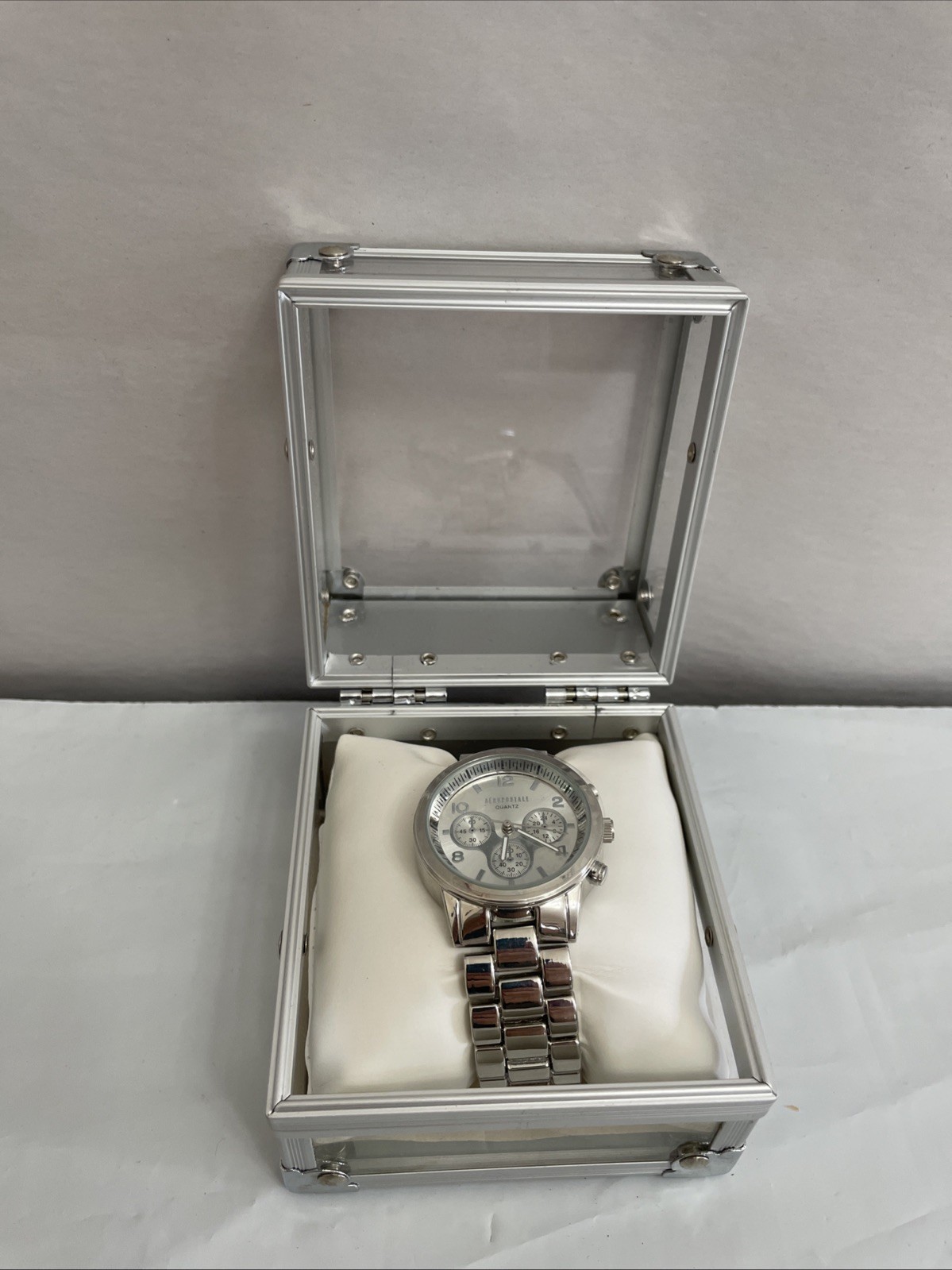 Aeropostale Women’s Watch 38MM Silver Dial Band 7″ New Battery