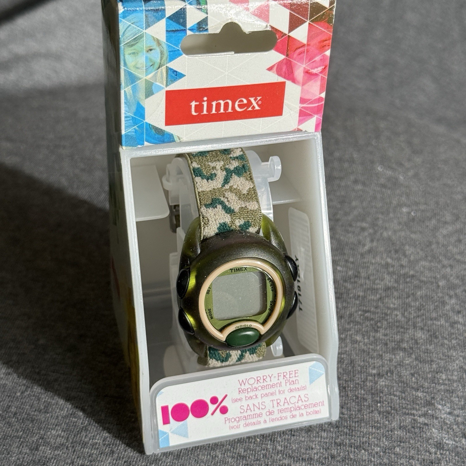 Vintage Timex Boys Time Machines Digital Watch T719129J – 34mm – Green Camo NEW
