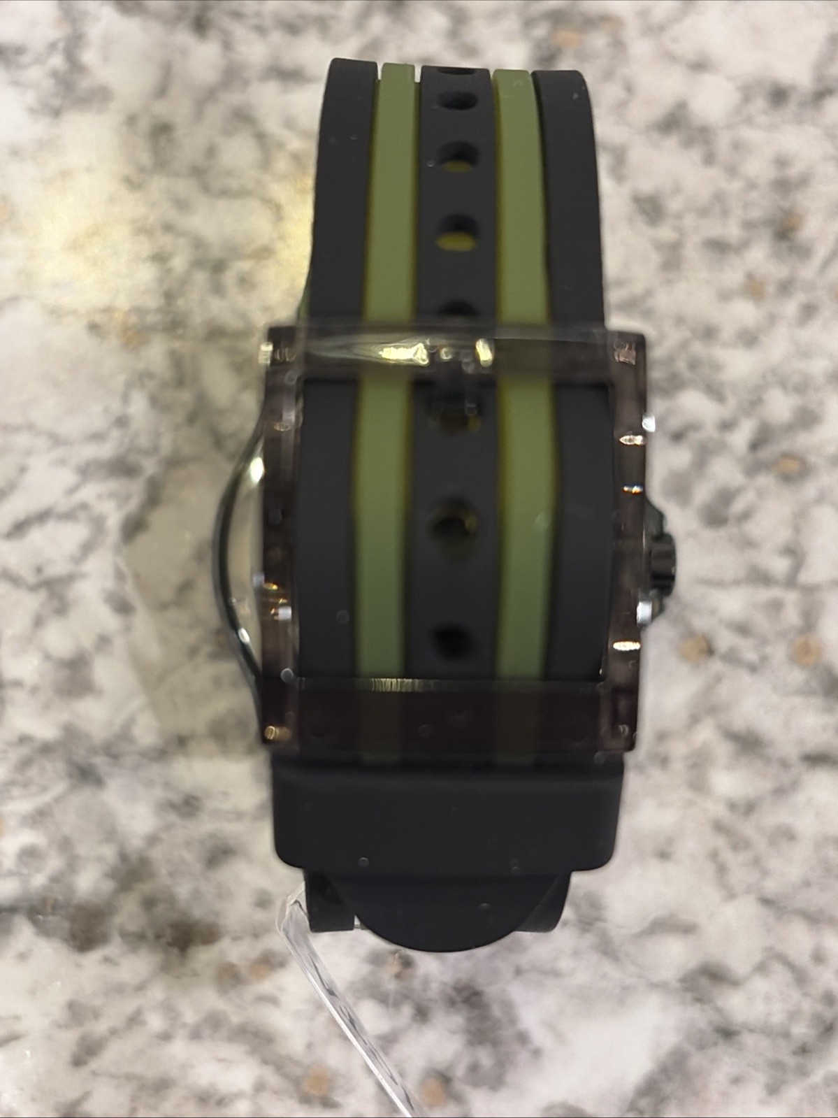 Invicta Subaqua Men’s Quartz Analog Watch Black Dial Green/Black Band 70035