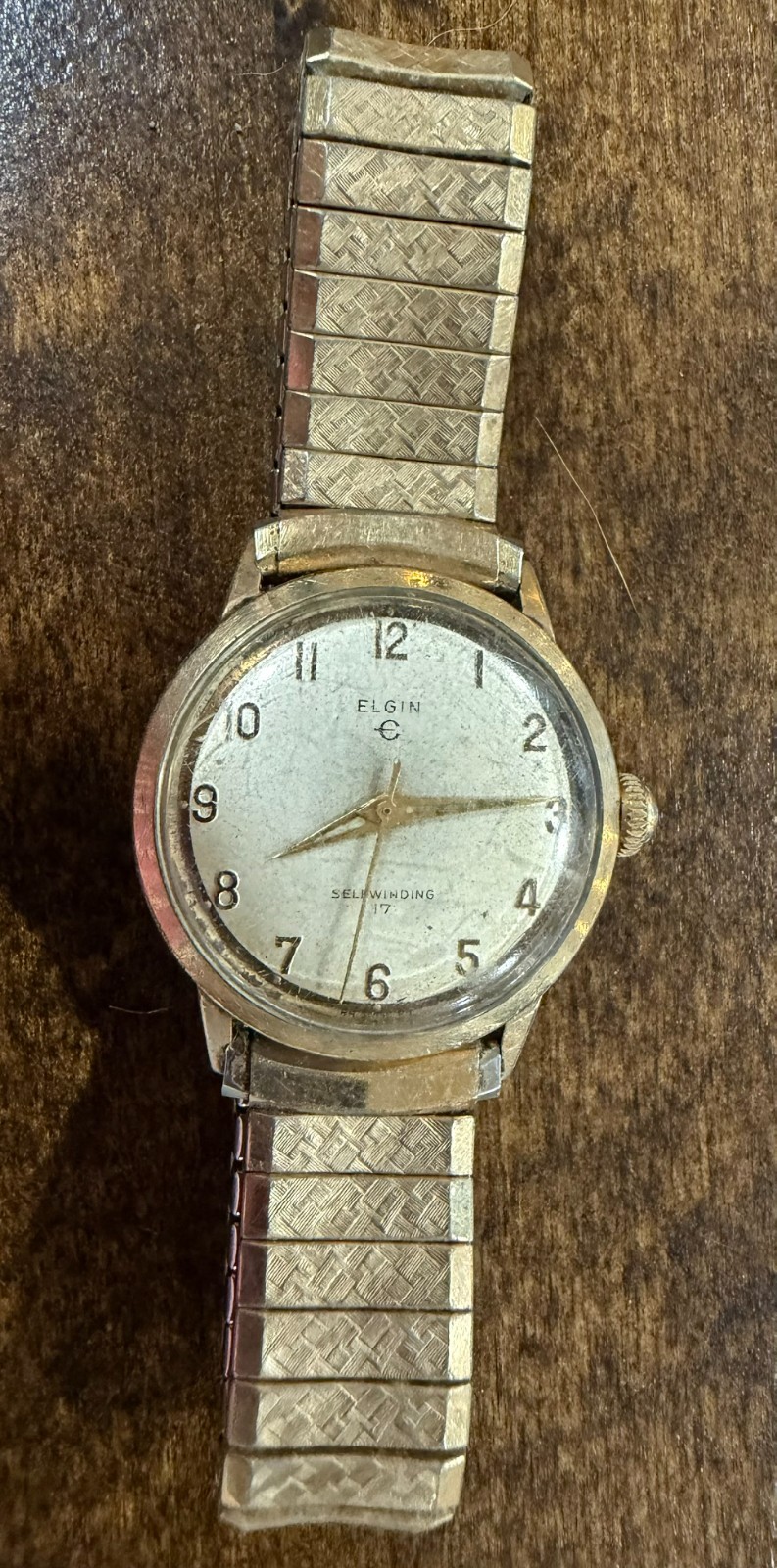 Vintage Elgin Sportsman Self Winding Watch 17 Jewel, 1950’s & Still Working