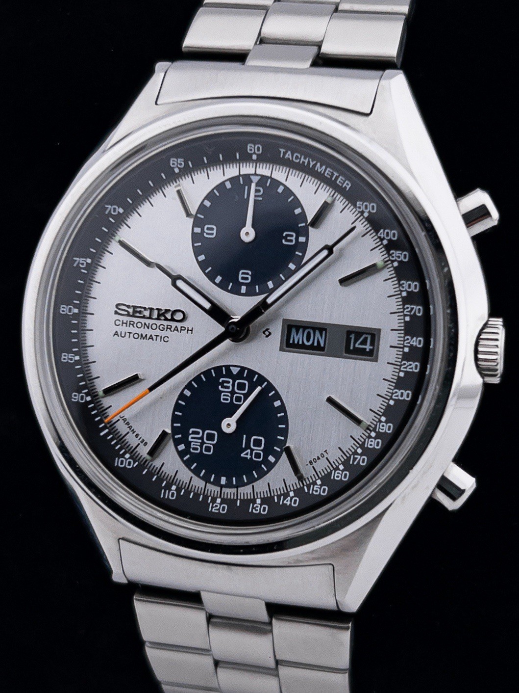 Seiko Panda Chronograph ” Silver Dial ” automatic watch- 6138-8020- Men