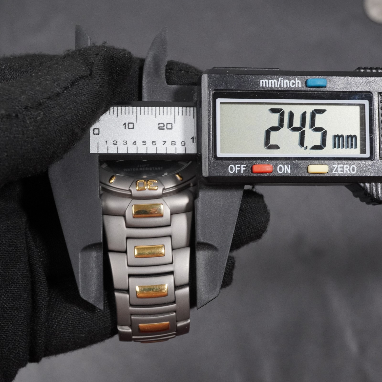 elgin sportsman dive watch full titanium RARE 100M 43mm lumed hands + indices