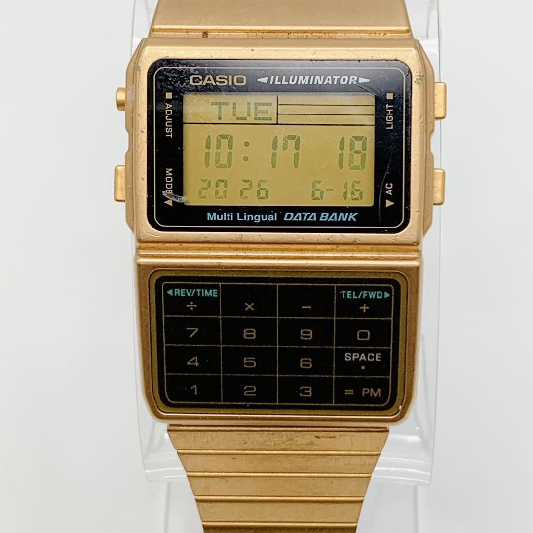 CASIO Data Bank Gold Digital Watch Men’s Calculator Retro Style