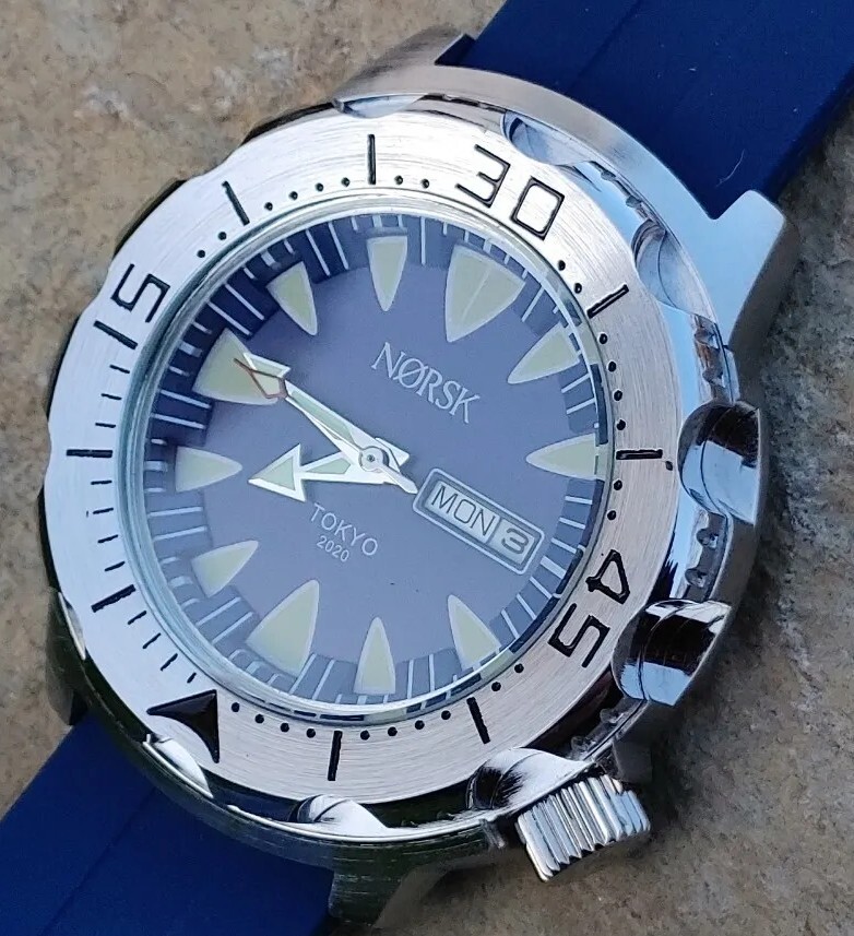 Sea Monster Diver Watch, Norsk, Norway Tokyo Olympics Citizen quartz – Blue